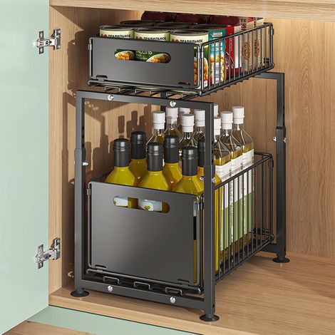 Organiseur de placard de cuisine, 37,5 x 29 x 41-49 cm (L x l x H) (1/5)