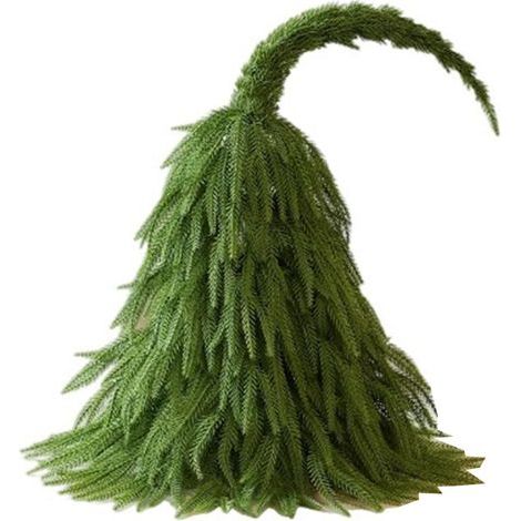 45cm Décoration de sapin de Noël en peluche tordue avec accessoires pour décoration de table de vacances de bureau (1/4)