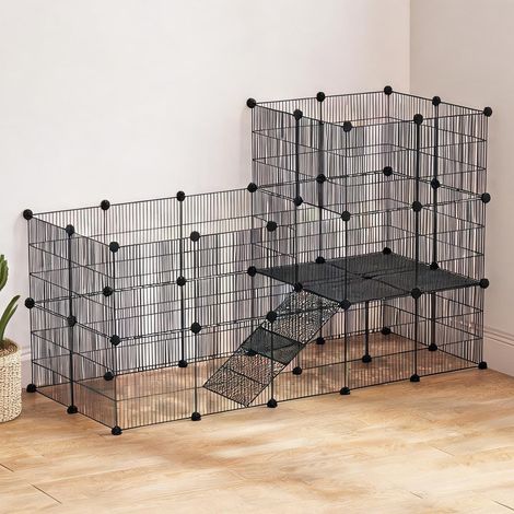Cage pour rongeur 2 niveaux 140 x 70 x 105 cm (1/5)