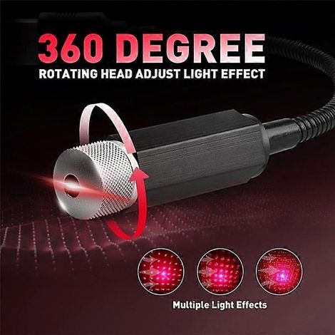 Lumières d'ambiance étoilées LED pour voiture, plafonnier, lampe d'ambiance USB (bleu) - FFY (1/4)