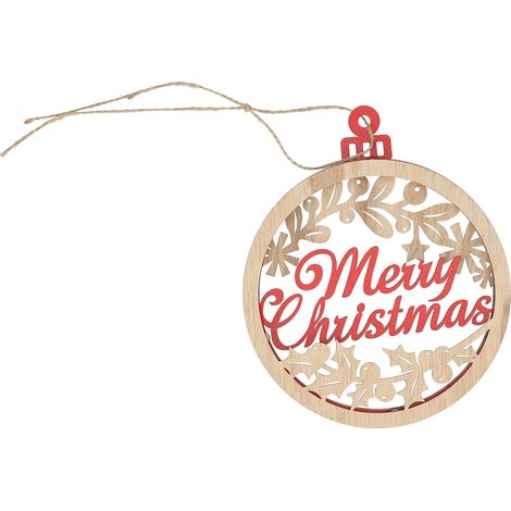 Ornement en Tilleul 3D - Décoration Intérieure Suspension Boule pour Noël Joyeux