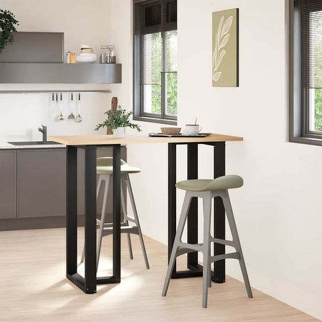 Pied de meuble,Pieds de table de bar en forme de T, 2 pièces, noir, 60 x 35 x (110-111) cm, acier CFW18453 (1/5)
