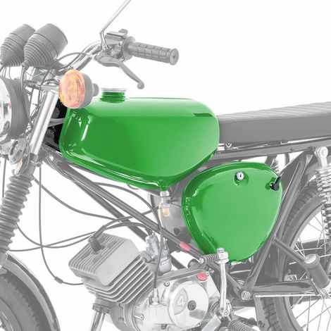 Serbatoio di benzina per Simson S51 / S50 / S70 con coperchio laterale Verde