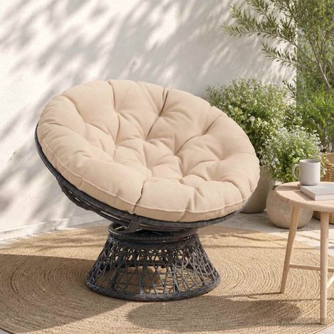vidaXL Cojín para Silla Colgante VIANEN 100% Poliéster Crema (1/5)