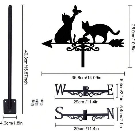 Katzenkratzbaum-Markierung, Schmetterling, Dachdekoration und Gartenbastelarbeiten, Gartendekorationen und Ornamente für Zuhause