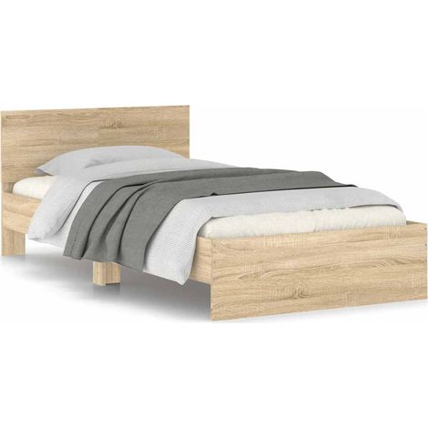 Maison Exclusive - Cadre de lit sans matelas avec tête de lit 100x200 cm (1/5)