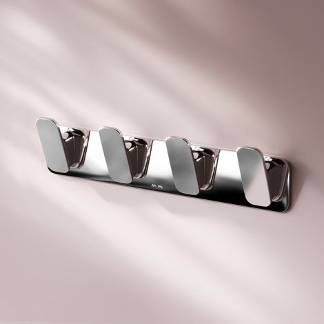 AM.PM Badezimmer Badhaken set 4 Duschhaken Garderobenhaken Edelstahl Kleiderhaken Handtüchhaken Wandhaken Badetüchhaken ohne Bohren klebend, Chrom