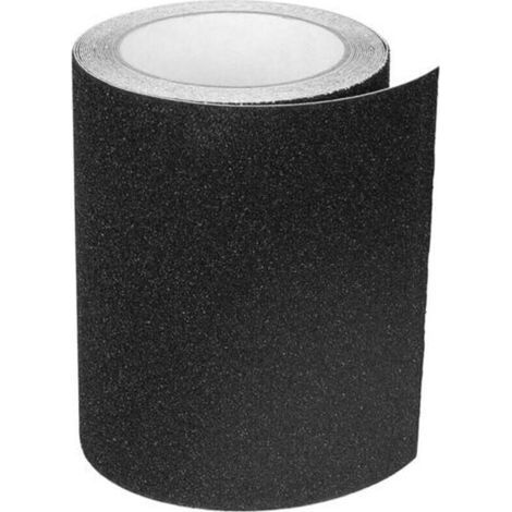 Bande Antidérapante Adhésive pour Escaliers, Friction, Abrasif pour les Sécurité, Escabeau, Intérieur, Extérieur, Haute Traction, 15CM x 5M, Noir-- (1/4)