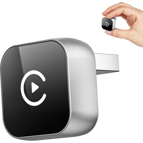 Adaptateur audio sans fil 2-en-1 CarPlay et Android Auto - Interface USB/Type-C - Installation sans fil simplifiée - Connexion rapide et stable - Compatible avec iOS 12+/Android 11+ et les modèles de (1/5)