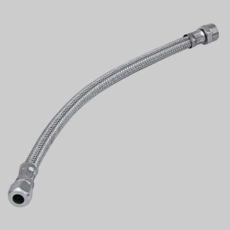 FLESSIBILE INOX CON BICONO MASCHIO - cm 35 M 1/2 x bicono 10