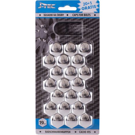 19-mm-Chrom-Schraubenkappen