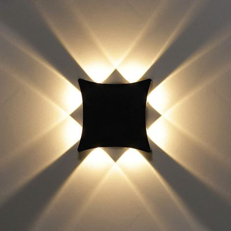 8W Moderne Applique Murale LED Lampe Murale Imperméable IP65 Aluminium Lampe de Mur LED Intérieur Extérieur pour Salle de Bains Salon Chambre à Coucher Couloir Escalier Entrée Porche - Lumière chaude (1/5)