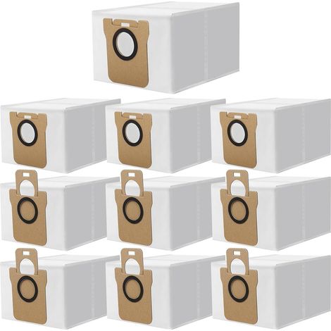 Paquete de 10 bolsas para aspiradoras Xiaomi X10 y otras series, con una gran capacidad de 2,5 litros. (1/4)