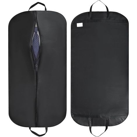 Housses de Vêtements, 2 Pièces 60 x 100 CM Housse Costume, Housse de Voyage Pliable Anti Poussière, Housse de Protection (1/5)