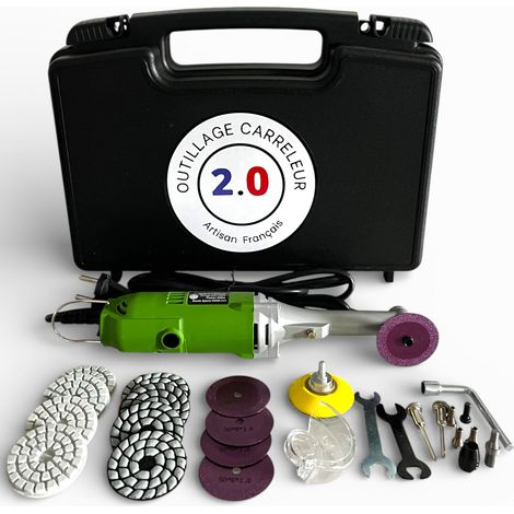 Kit Mini Meuleuse P7 de Précision Électrique 450W avec Pads Diamant + Coffret Rigide Outillage Carreleur 2.0 (1/5)