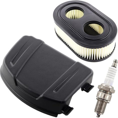 Luftfilterabdeckung 594106, Luftfilter Rasenmäher, F6TC Zündkerze, kompatibel mit Briggs & Stratton Small Vertical Modellen 625E, 625EXi, 650EXi, 675EXi