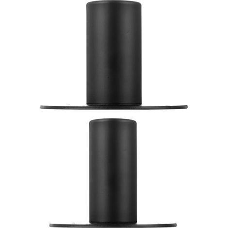 Support en Fer pour Haut-Parleur Noir, Lot de 2 Pièces  Base pour Montage Audio, Entraxes 65mm et 80mm, Trou de 36mm, Surface Lisse sans Bavure (1/5)