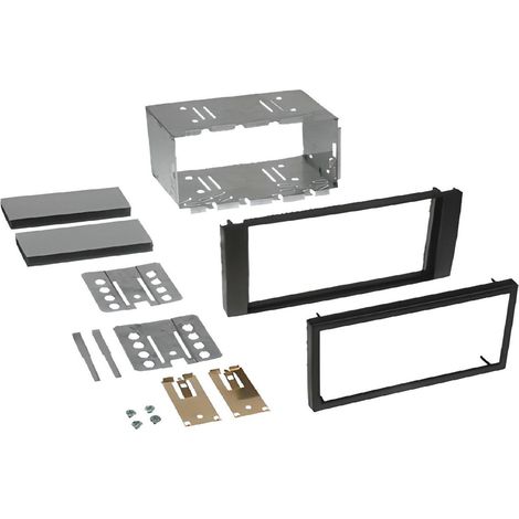 Kit Facade Autoradio KA153E compatible avec Ford Fiesta Focus C-Max S-Max Kuga Mondeo Galaxy - Noir - 2DIN