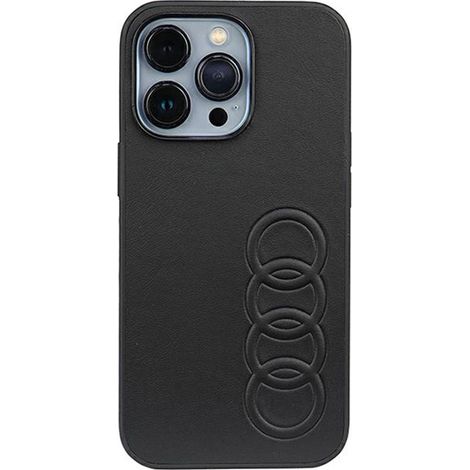 Coque rigide Audi en similicuir noir pour iPhone 13 Pro / 13 6.1 (AU-TPUPCIP13P-TT/D1-BK) (1/4)