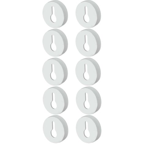 Cyclingcolors – Support de cadre pour tableau – Lot de 10 – Ferrure plastique 30mm pour bois à percer – Crochet d'assemblage pour meuble (1/2)