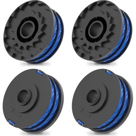 Coupe Bordure Bobine,4 Pièces Φ1.5mm 8.30 m RAC123 Recharge Bobine Fil pour Coupe-Bordure,Bobine débroussailleuses Ryobi RLT4027, RLT4125, RLT5027, RLT6030, RLT5127, RLT6130 - (1/3)