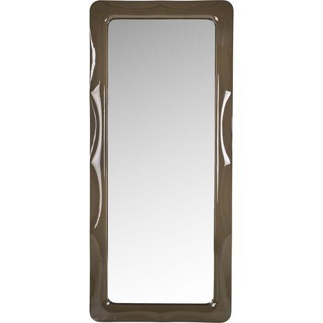 Miroir sur pied brun design contemporain élégant pour chambre - brun laqué élégant (1/2)