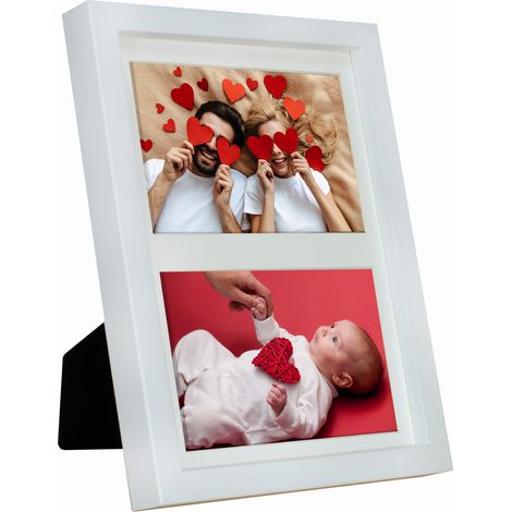 Cornice portafoto Gallery 17x23 per 2 foto 10x15 bianca BD art