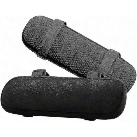 Coussin d'accoudoir de chaise, 2 pièces en mousse souple pour coude, noir, repose-bras ergonomique, rembourrage confortable pour bureau et fauteuil (1/5)