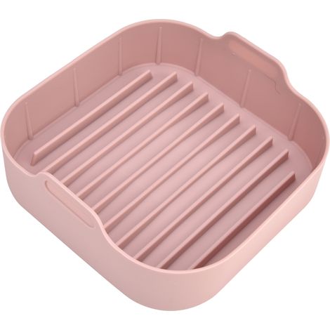 Panier de rechange en silicone pour friteuse multifonction, carré de 25 cm, rose (1/4)