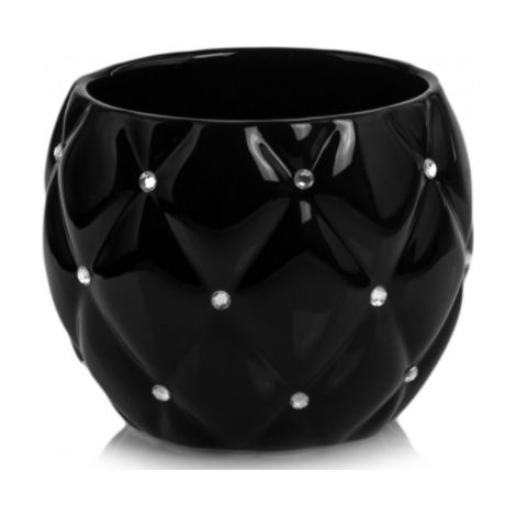 Glamorous Keramik Blumentopf 13,5 cm schwarz