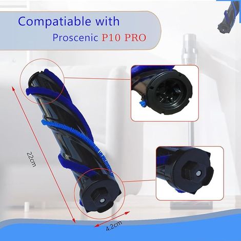 Brosses Principale pour Proscenic P10 Pro l&39aspirateur sans Fil, Brosse Tambour pièces de Rechange pour Proscenic P10 Pro, Accessoires pour tête de Brosse pour sols, Brosses pour sols durs (Bleu) (1/5)