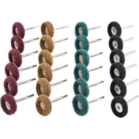 40 Pièces Kit Polissage Perceuse, Accessoires Dremel Polissage Abrasif de 25mm Outils Rotatifs Dremel, Grain 80/150/240/300, Accessoires de Polissage pour Bois Calcul Bijoux Plaque de Cadran (1/5)