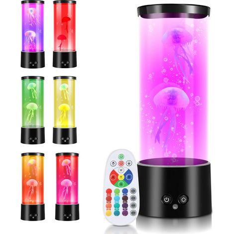 LED méduse Portable Lava Avec télécommande Lampe méduse RGB (1/5)