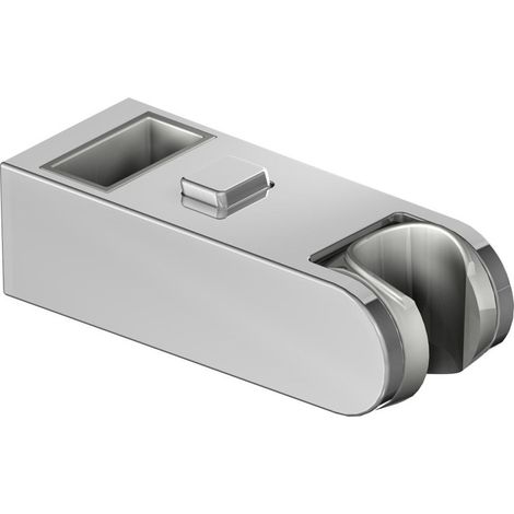 Ahlsen Support de Poteau de Barre de Curseur de Support de Pommeau de Douche, Chromé Hauteur Réglable Support de Tête de Rail de Barre de Curseur de Support 30x15 (1/5)