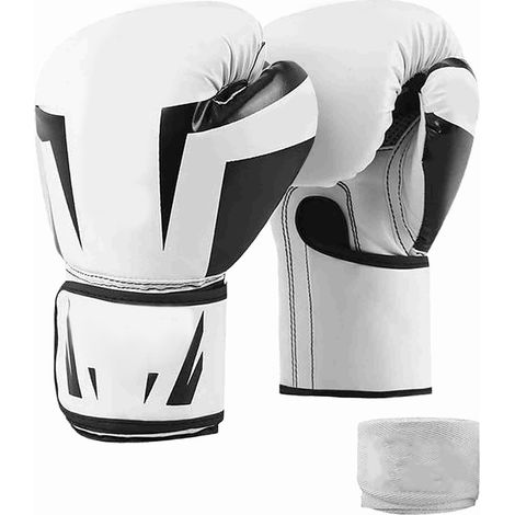 Gants de boxe respirants et ergonomiques pour adultes, entraînement de Sparring avec sangles de soutien du poignet pour Kickboxing Muay Thai (1/5)