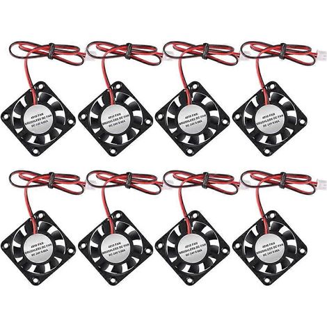 Ventilador de refrigeración para impresora 3D de 40x40x10 mm, con cojinete de aceite, ventilador soplador, DC 12V, sin escobillas, para extrusor (8 unidades) (1/5)