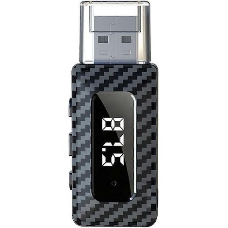 Émetteur-récepteur Bluetooth 5.3 pour voiture avec écran LED, appels mains libres, audio sans fil pour radio FM, compatible carte TF. (1/5)