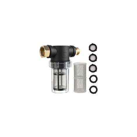 Filtro per tubo da giardino per ingresso acqua idropulitrice, filtro sedimenti in linea, rete a maglie 40, rete extra a 100 - Crezuo
