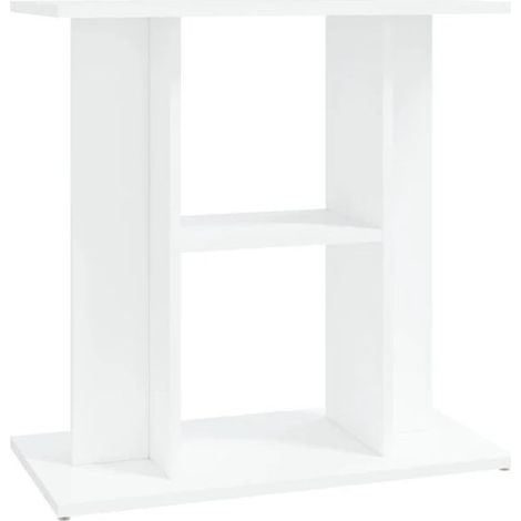 Support pour aquarium blanc, 60x30x60 cm, en bois composite. (1/5)