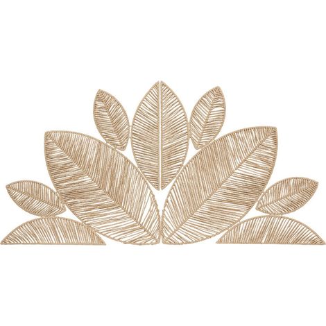 Déco murale feuilles 160 cm en corde – Style bohème chic – Motifs naturels pour intérieur contemporain – Atmosphera