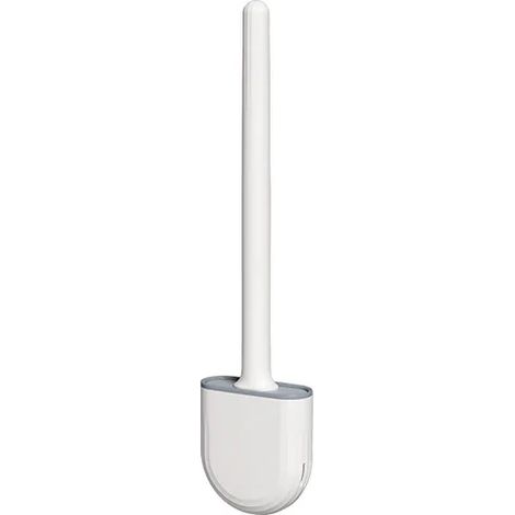 Wandmontierte Silikon-WC-Bürste mit weichen Borsten, WC-Reinigungsbürsten-Set, WC-Zubehör mit Halterung, Badezimmer-Reinigungswerkzeug, 20 (1/5)