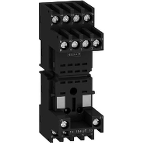Base RXM2 de SCHNEIDER con conexión a tornillo y 4 entradas/salidas.