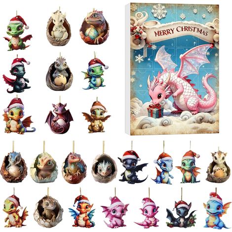 Calendrier De Lavent 2025 - Calendrier Collectible En Acrylique Avec Animaux 2D - Décor Festif Pour Maison - 24 Portes - 1 Pièce (1/5)