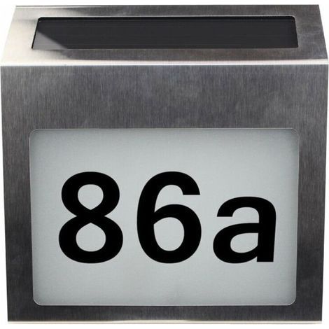 Plaque Lumineuse Led En Metal Avec Numero De Maison Et Capteur De Lumiere (1/5)