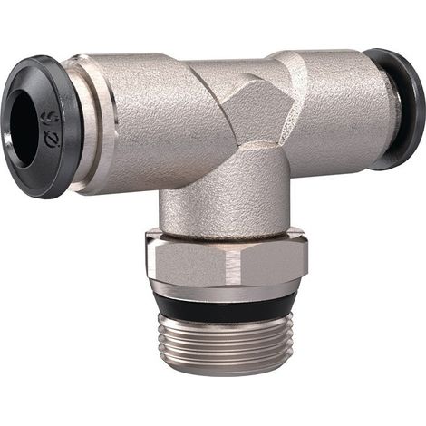 Connettore a T a innesto universale corto AG 3/8 pollici SW 17mm cono girevole 8mm RIEGLER (Per 10)