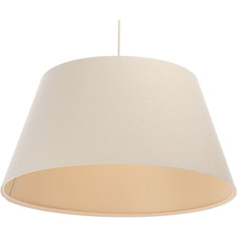 Suspension Boho 070-20-20 - Extérieur en mélange de jute et lin beige clair, intérieur beige crème (1/5)