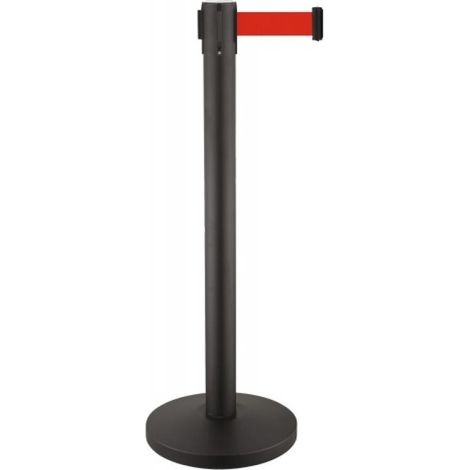 Poteau De Guidage Sangle Rétractable Gestion De File D'attente, Sangle Rouge 2m - Viso (1/4)
