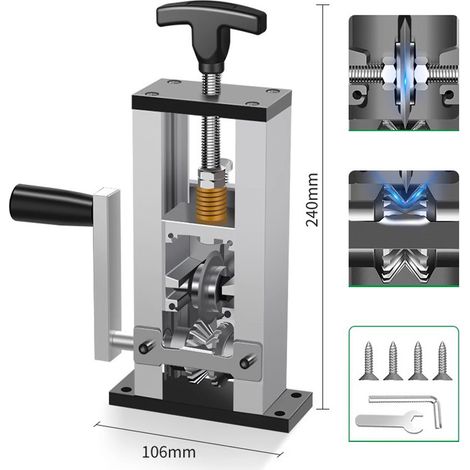 Dénudeur de fil domestique Portable, outil de dénudage manuel, Machine à éplucher électrique de câble de 1 à 25mm avec Support de manivelle, utiliser une perceuse (1/5)