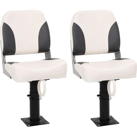 vidaXL Siège de bateau pliable lot de 2 dossier bas