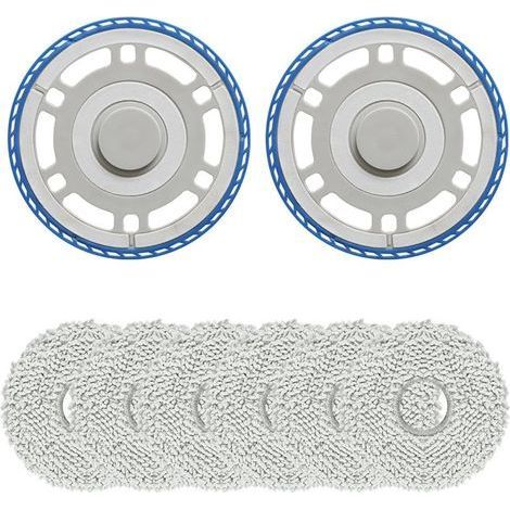 Ersatzteile für die Staubsaugerroboter T30S COMBO/T30S PRO/T30S PRO. Passend für OMNI, T30 PRO/T50 PRO/N30 PRO. Zubehör für Saugroboter. 2 T-förmige Bürstenhalter + 8 Wischtücher. (1/4)